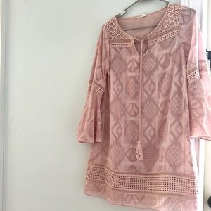 Blush boho Anthropologie dress